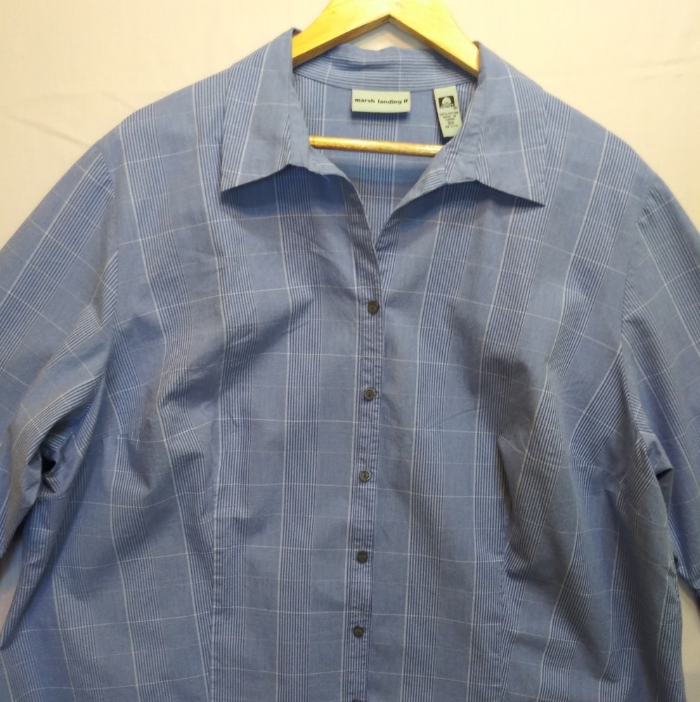 marsh landing II Button Down Blouse